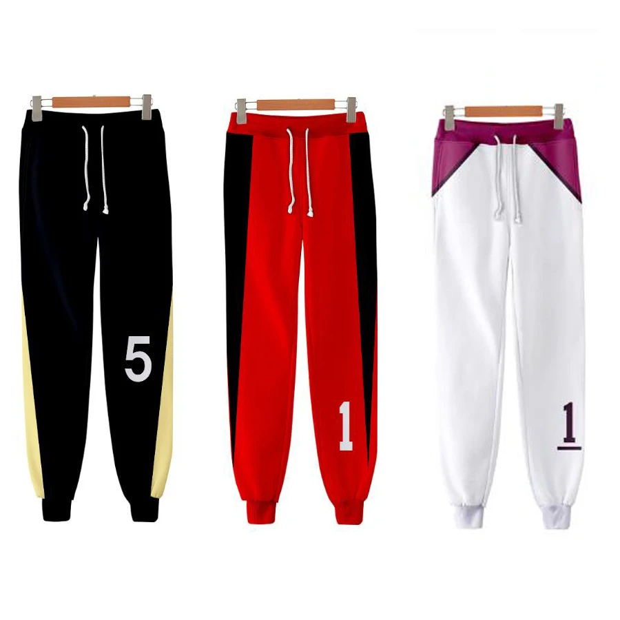 

Joggers Pants Men / Women Casual Sweatpants Hinata Shoyo Oikawa Tooru Kozume Kenma Cosplay Costumes Trouser Fashion 3D Mid Flat