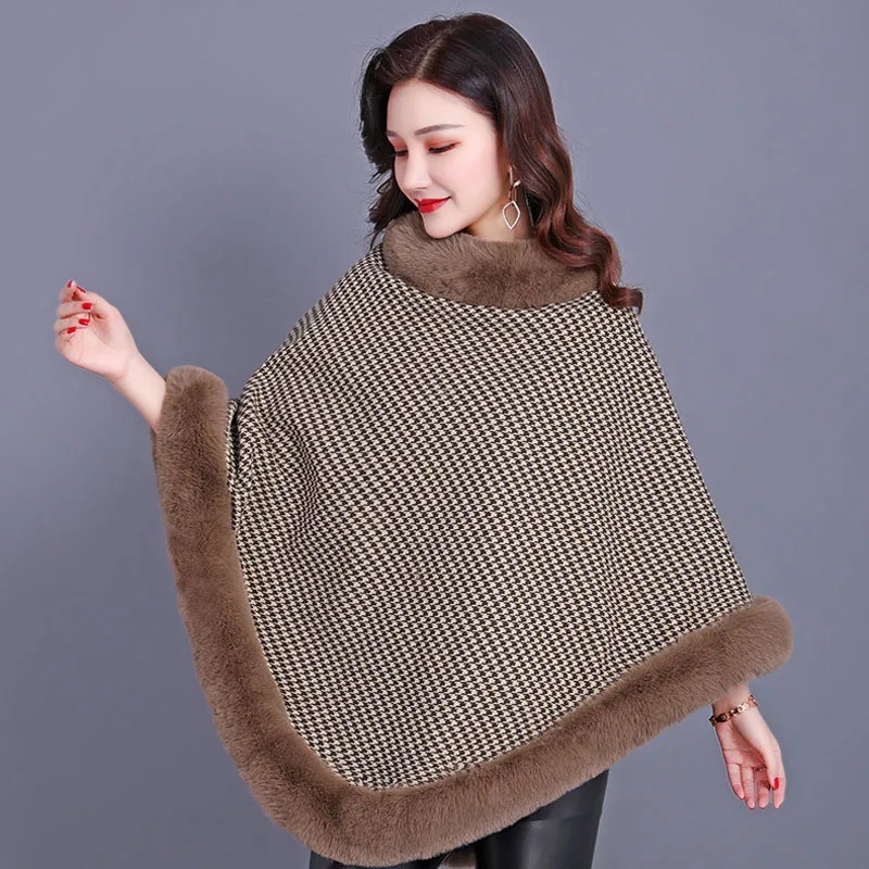 2022 зимние женские шали и палантины из искусственного меха теплое пальто без