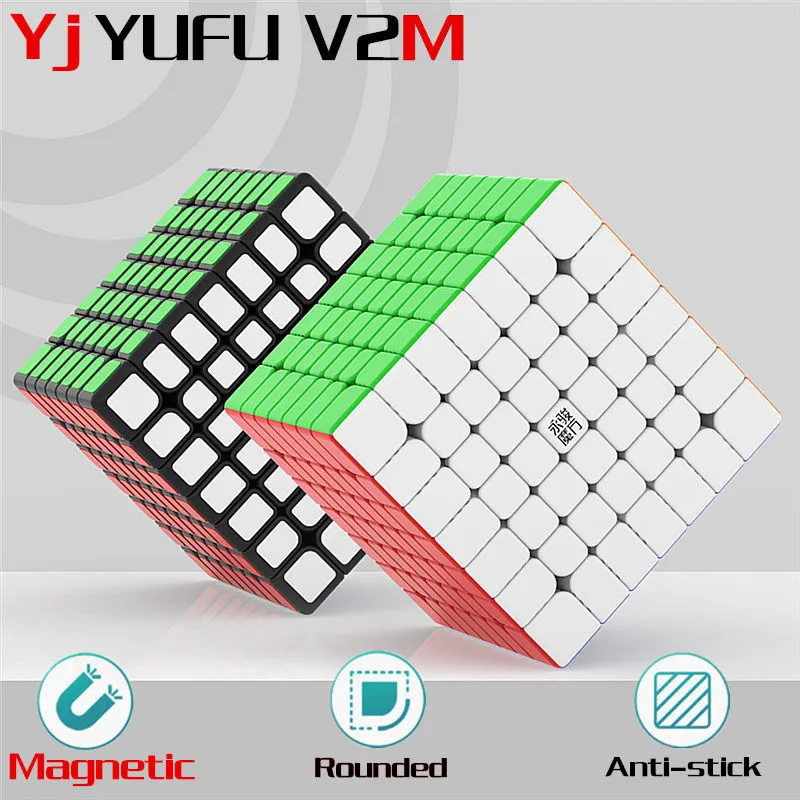 Yj Yufu V2M 7x7x7 Магнитная Магическая скорость Cube Yongjun профессиональные магниты