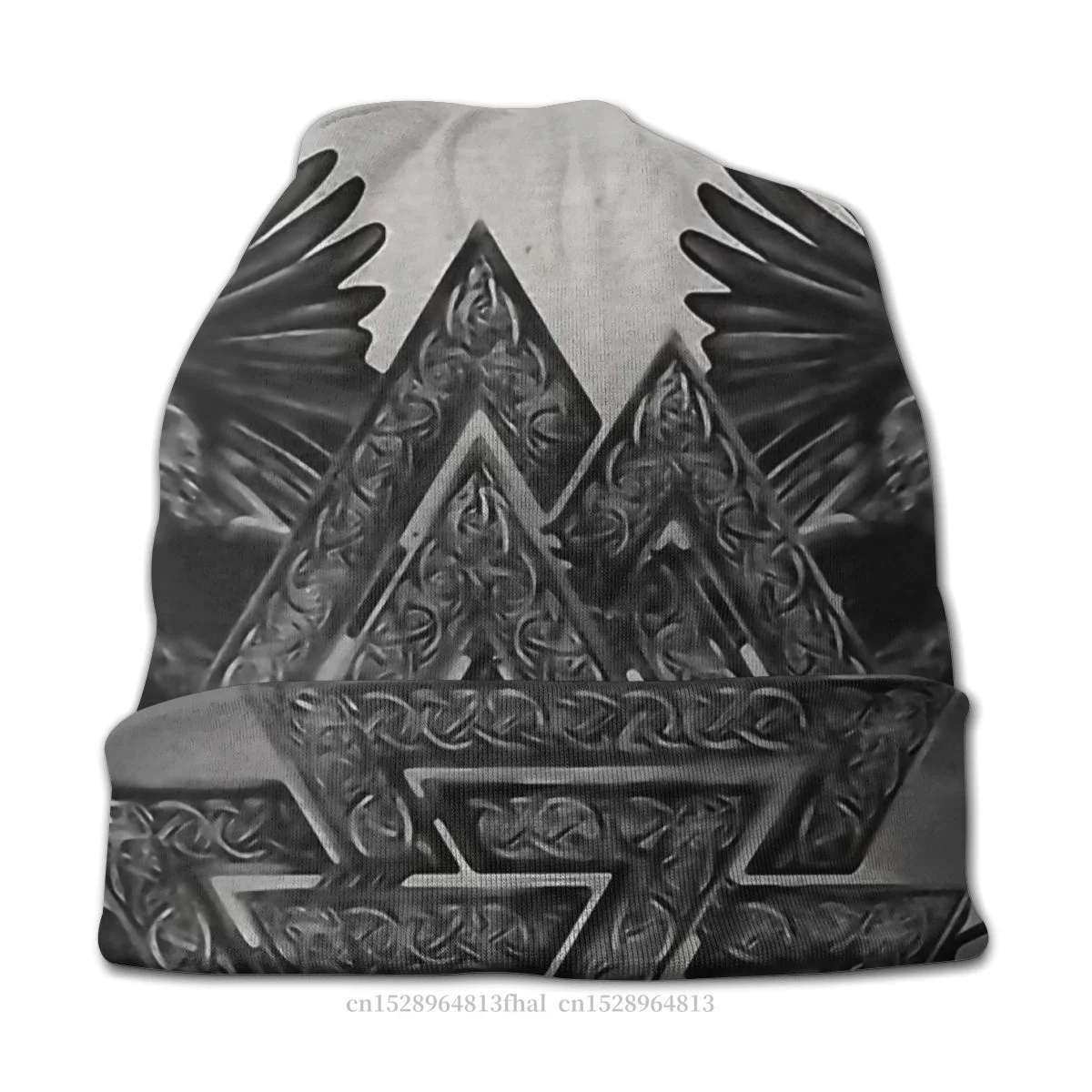 Вязаная Шапка бини Vikings унисекс хлопок цвет в ассортименте символ Valknut|Мужская