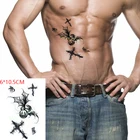 Водостойкая Временная тату-наклейка ins Cross bat demon cool Body Art флэш-тату поддельные тату для женщин и мужчин