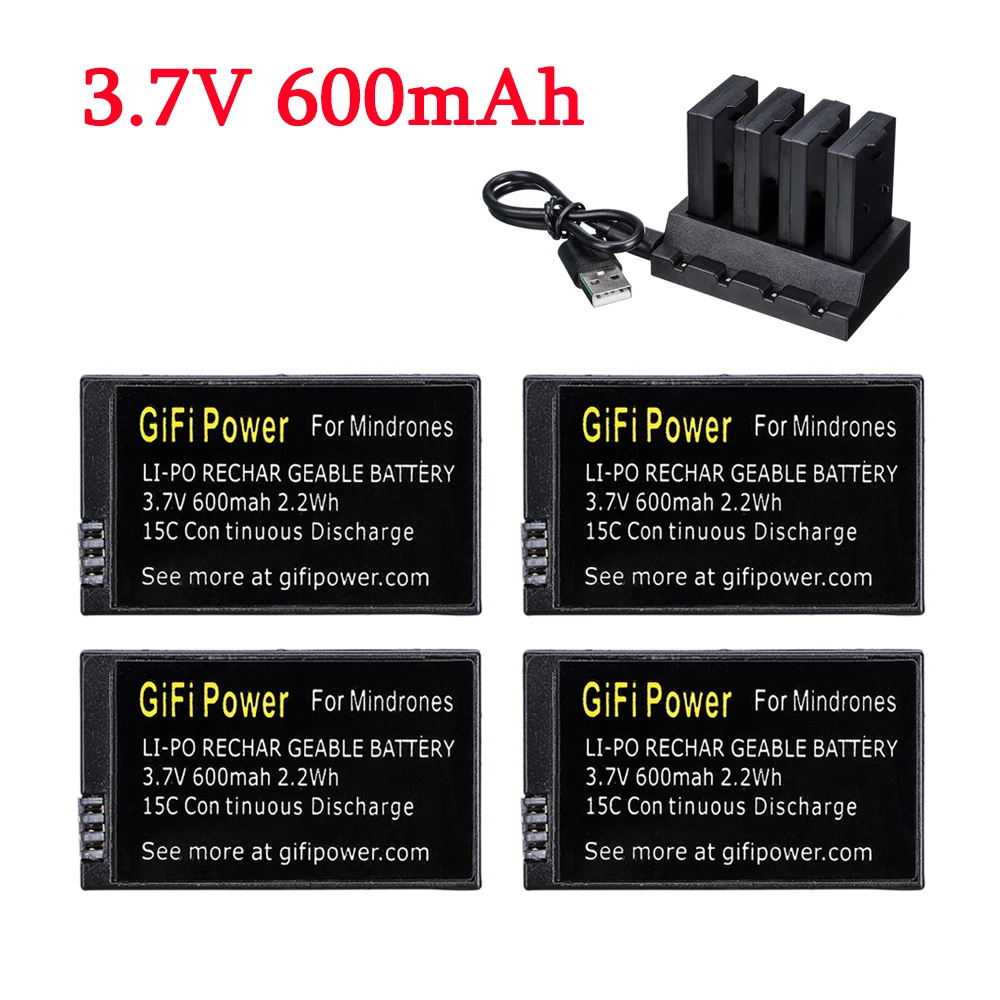 3.7V 600mah Replacement Lipo Battery Large Capacity Drones Battery For Parrot MiniDrones Mambo Jumping Sumo&Rolling Spider