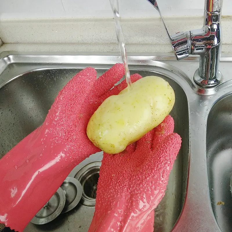 Peeling Potato Gloves Peel Vegetable Fish Scale Gloves Non-slip Household Glove Dishwashing gants Cooking Tools