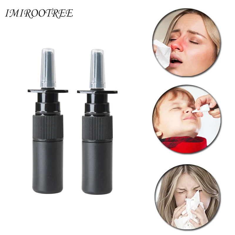 

20pcs 5ml HDPE Solid White Black Empty Nasal Mist Spray Bottles Nasal Spray Bottles Pump Sprayer Mist Nose Spray Bottle