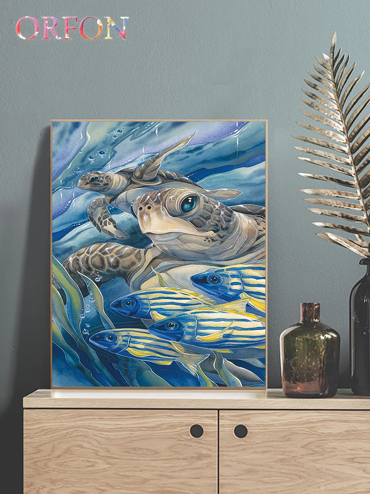 

Набор для рисования по номерам на холсте черепаха, 80x100 см
