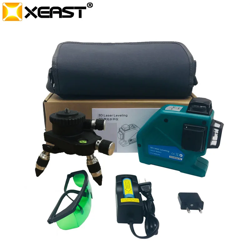

XEAST 12Lines 3D MW-93T-3G Laser Level Self-Leveling 360 Horizontal And Vertical Cross Super Powerful Green Laser Beam