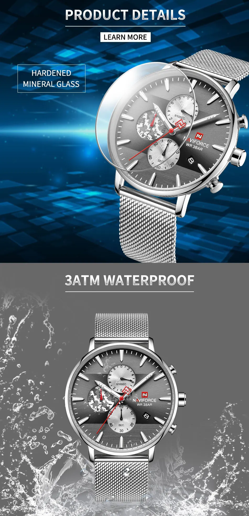 Мужские наручные часы naviforce модные повседневные кварцевые мужские часы, хронограф водонепроницаемые аналоговые наручные часы Мужские часы Relogio Masculino
