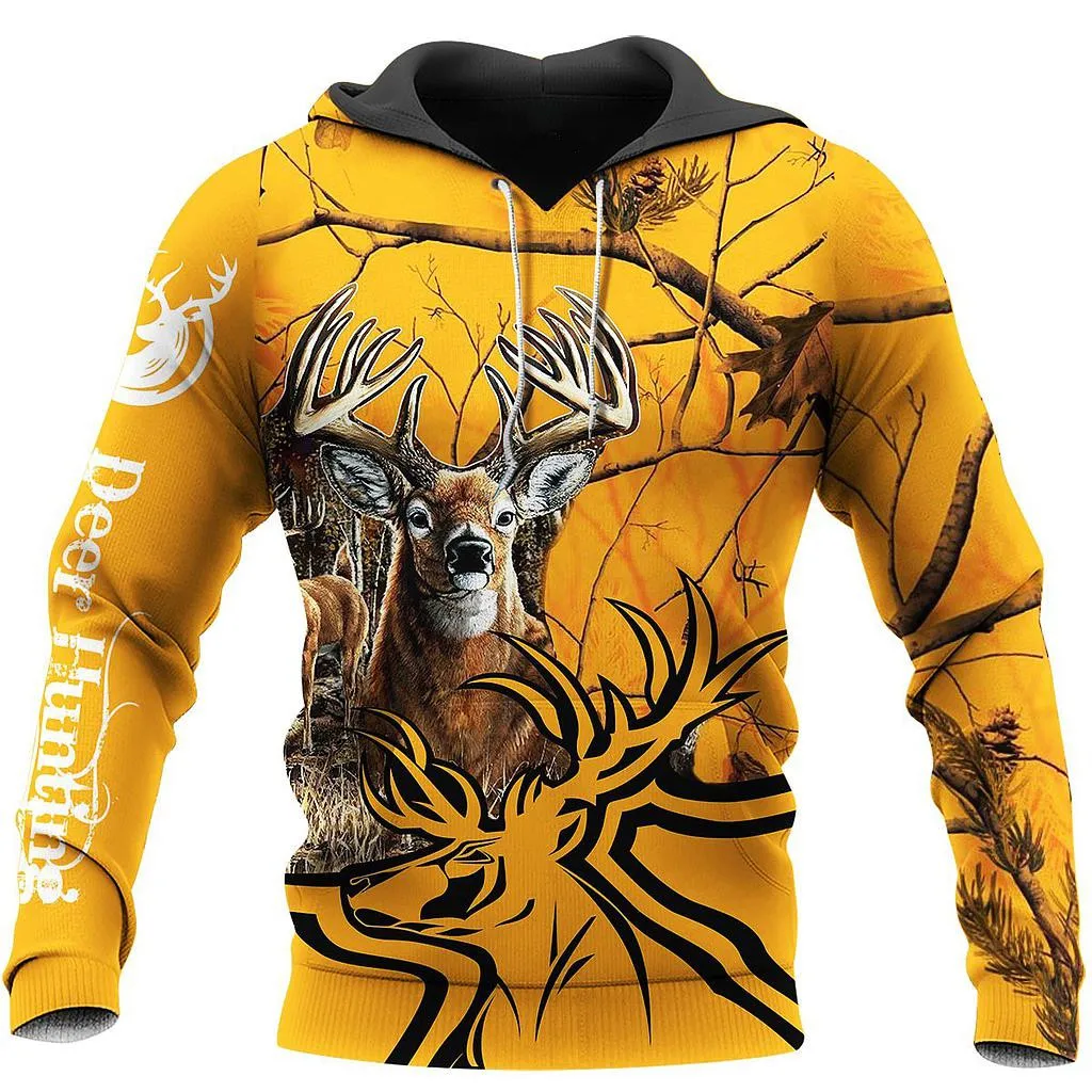 

Deer Hunting 3D All Over Printed Shirts for Men and Women Autumn Harajuku Casual Hoodie Fashion Jacket H-906