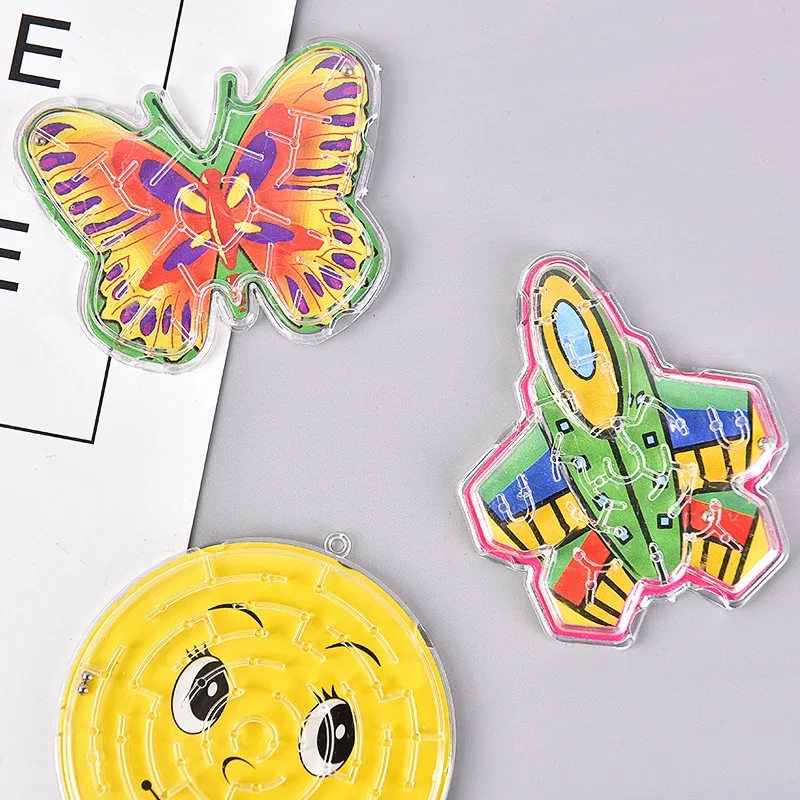 

10PCS/Pack Cartoon Maze Small Toy Baby Shower Kids Birthday Party Favors Boyfriend Girlfriend Gift Intelligence Labyrinth Toy