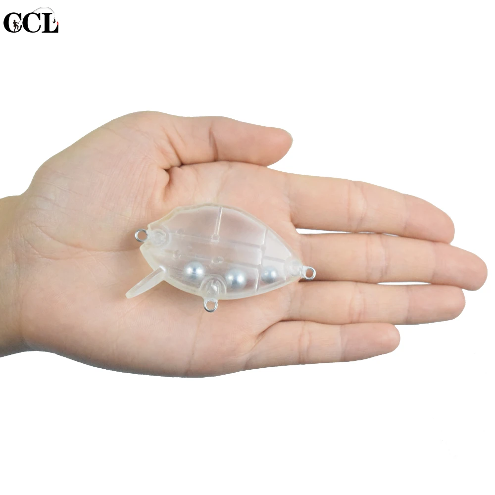 

CCLTBA 15PCS Unpainted Mini Bluegill Crank 5.5CM 12.5G Fishing Bait Rattle Inside Hard Plastic Blank Crankbait For Fishing DIY