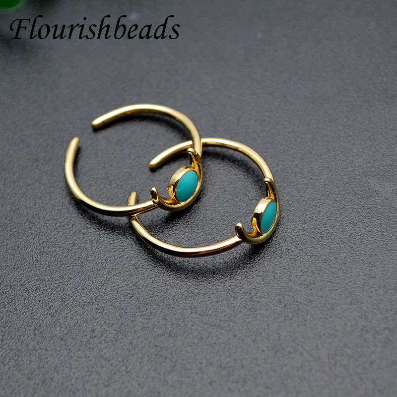 

Fashion Gold Plating Enamel Adjustable Vintage Ring for Jewerlry Woman Gift 20x20mm