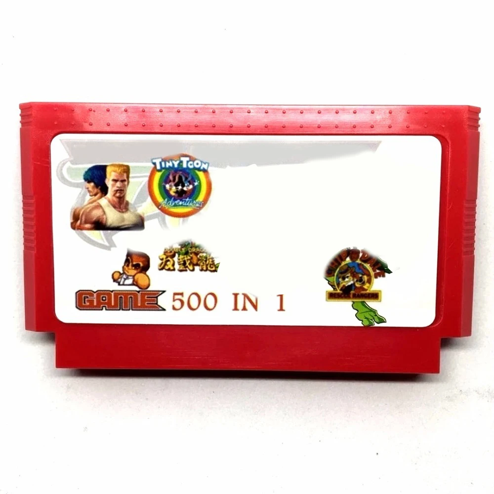 500 in 1 60 Pins Game Cartridge For 8 Bit Console with Nijia 2 3 4/Contra 6 7 8/Tiny Toon etc. | Электроника