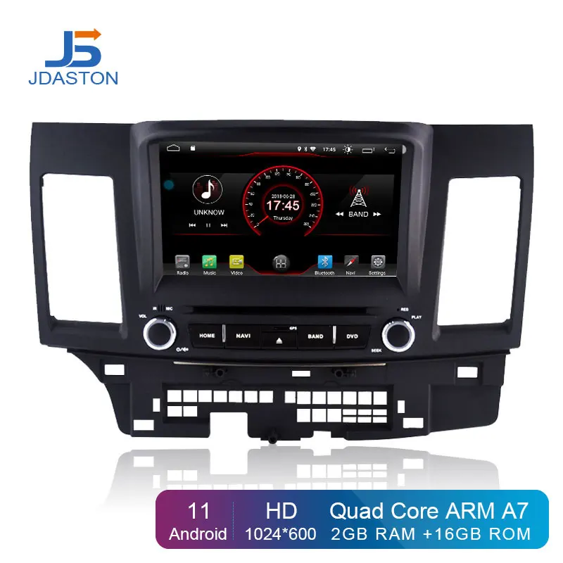 JDASTON-reproductor Multimedia con GPS para coche, Radio Estéreo 2 Din con Android 11, DVD, IPS, para Mitsubishi Lancer EX EVO Lancer 10