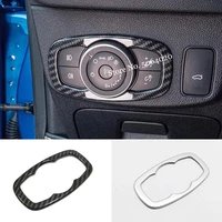 abs mattecarbon fibre for ford puma 2019 2020 2021 accessories car headlamps adjustment switch cover trim sticker car styling