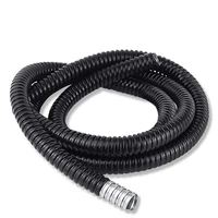 5m length high quality black plastic coated metal hose waterproof threaded corrugated flexible pipe cable line sleeve protecter