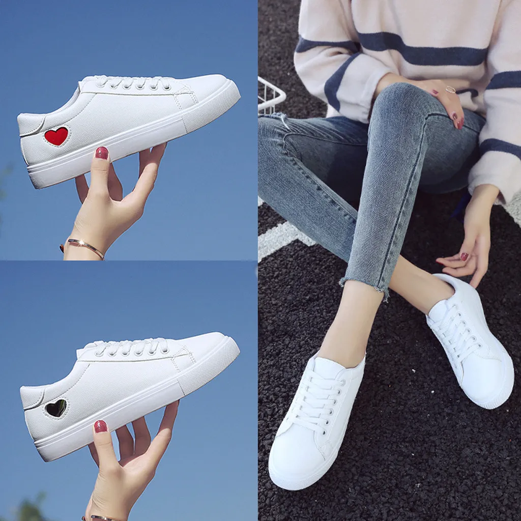 

SAGACE new Fashion Women' Casual Shoes Women Lace-Up sneakers Women Sport Shoes for ladies Cross-Strap Student Sneaker female
