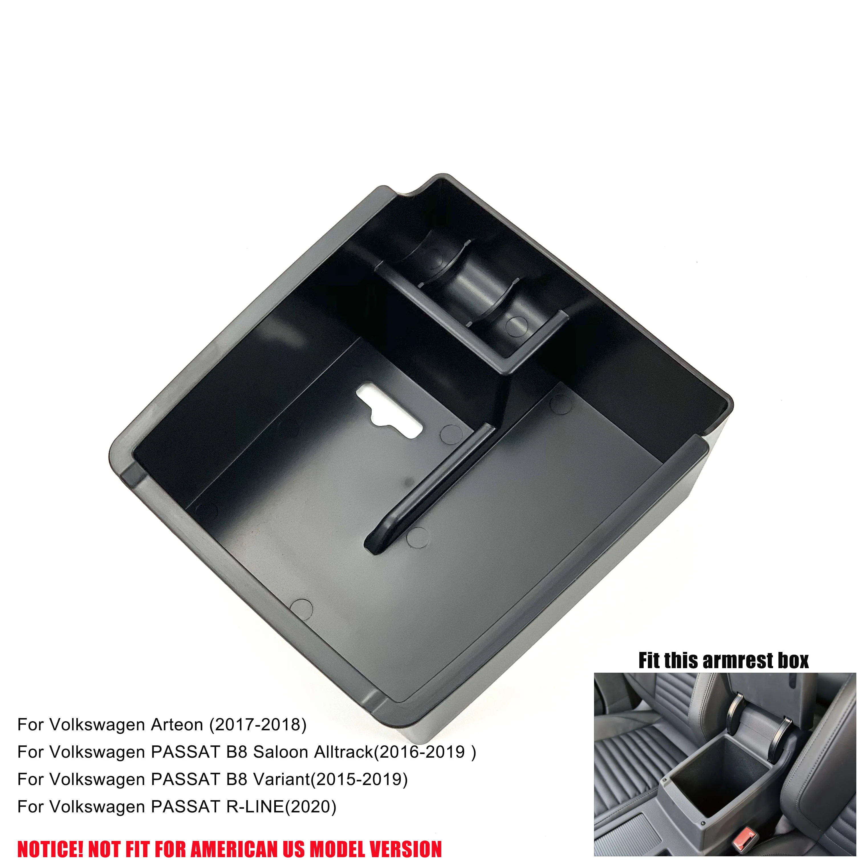 

Car Central Armrest Storage Box For Volkswagen Passat B8 Saloon Variant Arteon 2015-2019 Console Holder Case Pallet Container