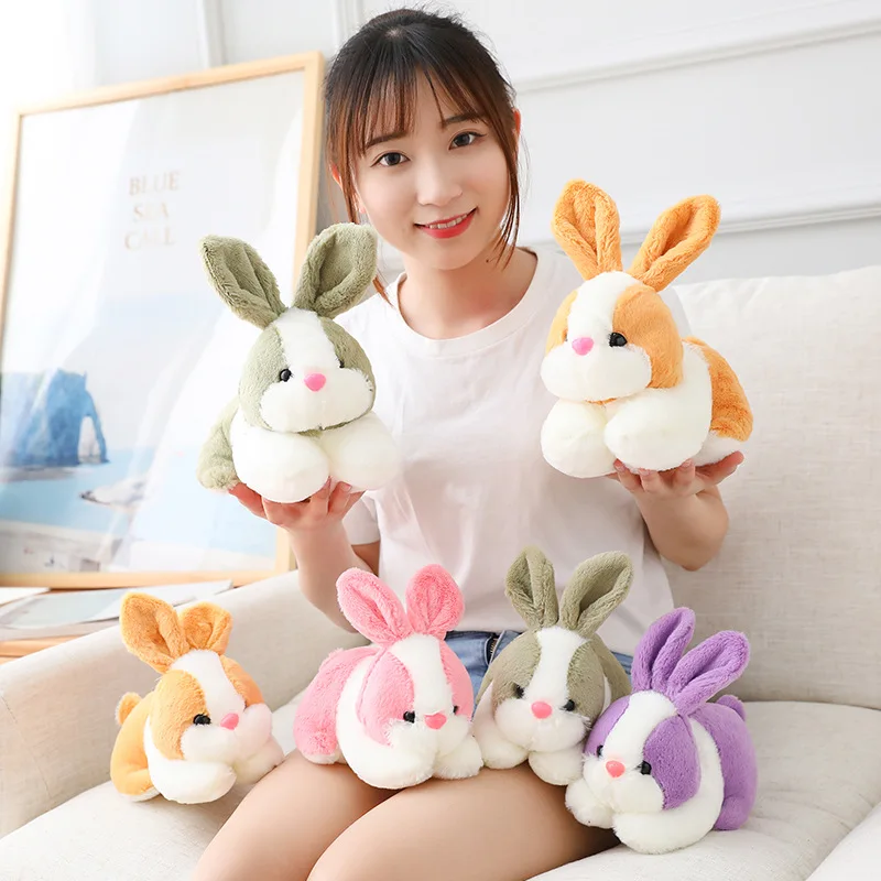 

22/28cm Kawaii 4 Colors Simulation Rabbit Plush Doll Stuffed Cute Real Life Animal Bunny Plush Toys Home Decor Cartoon Kids Gift