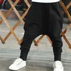 Детские шаровары больших размеров, детская осенне-весенняя одежда, брюки для маленьких мальчиков и девочек, однотонные штаны 100, 110, 120, 130, 140, 150, 160