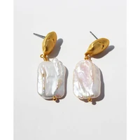 earrings for women 2021 vintage natural baroque pearls jewelry woman stud earring gold plated filled bijouterie female piercing