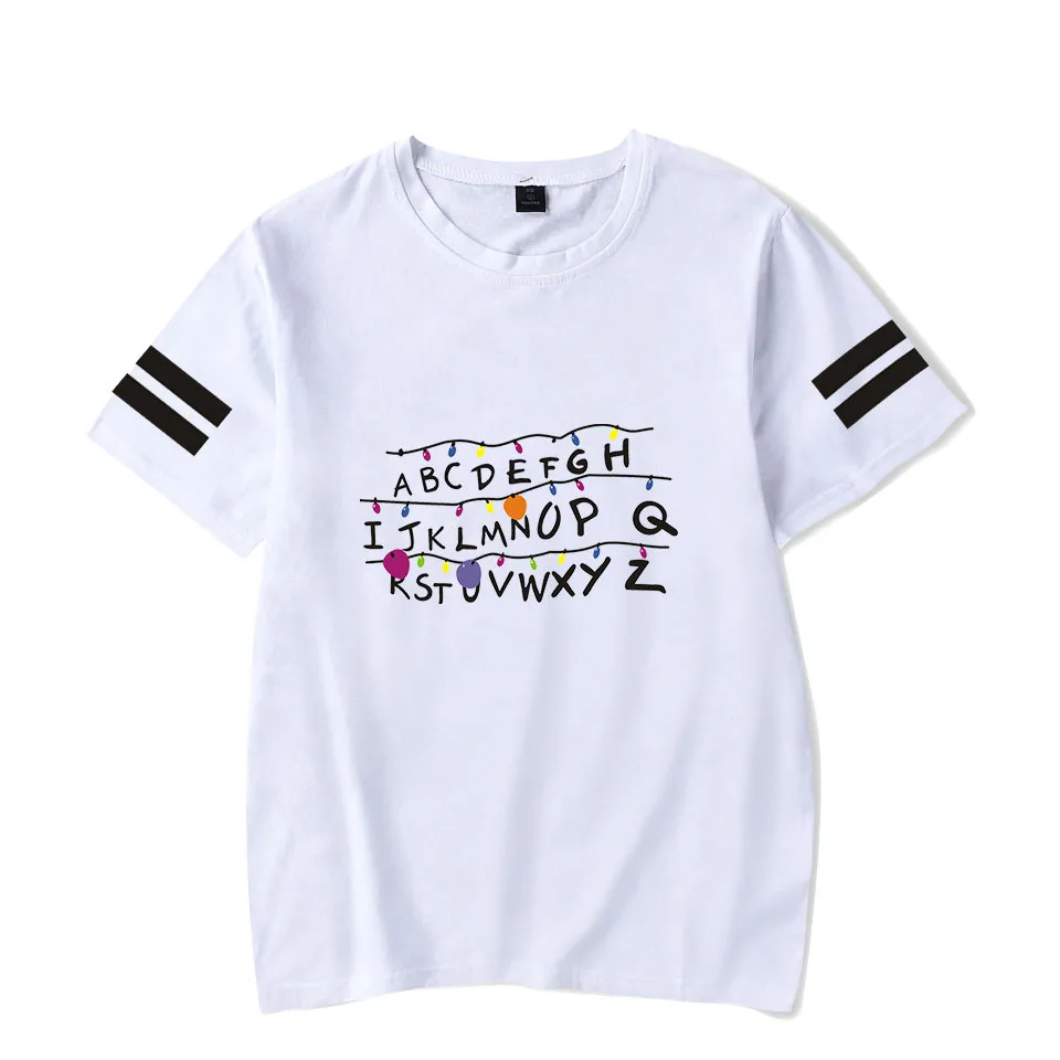 Футболка с надписью Stranger Things 3 модная детская футболка буквенным принтом мужская