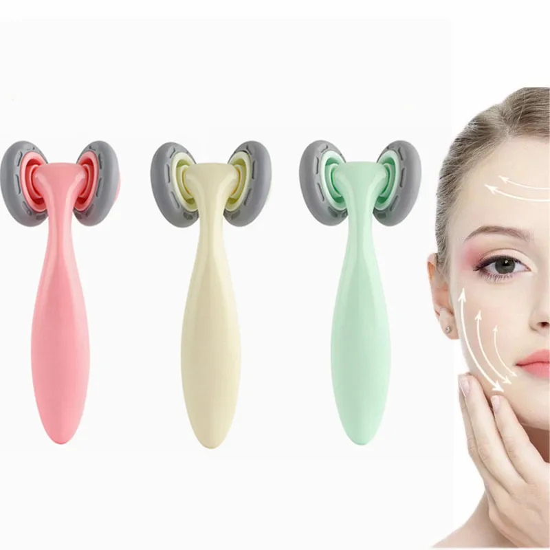 

Manual Facial Beauty Massage Roller Face Lifting Bar Skin Tightening Facial Contour Definer 3 Colors