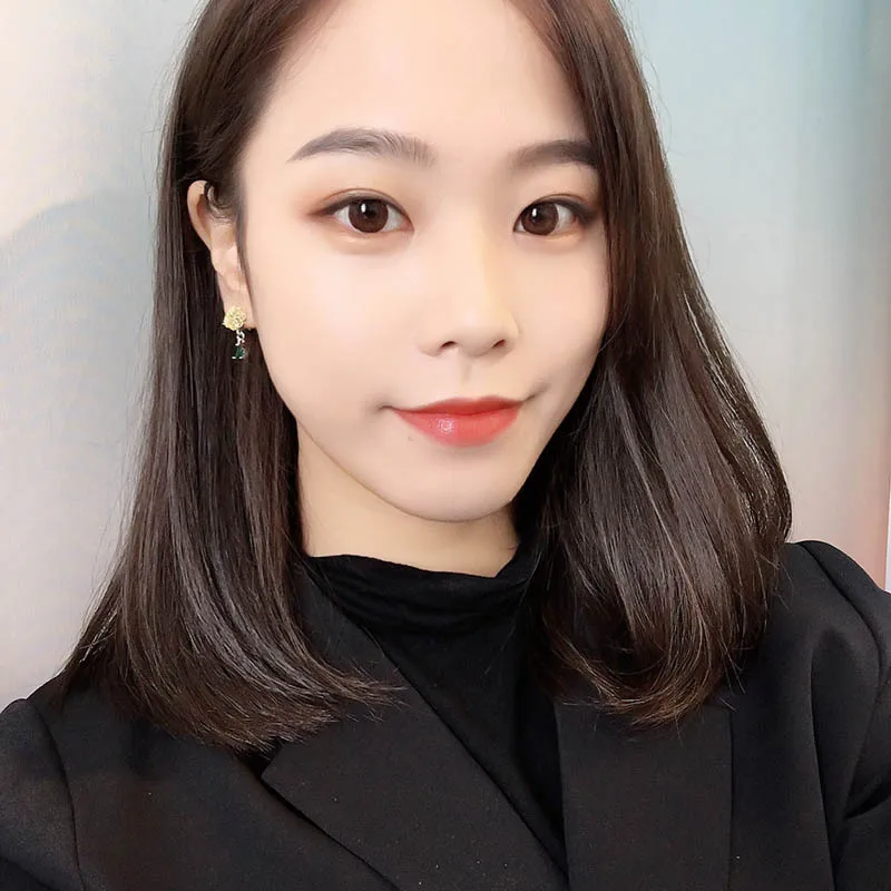 Новый стиль барокко зеленый кубический циркон капля кулон серьги для женщин