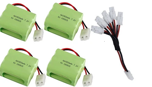 Шоколад Разъем Tamiya) Ni-MH 7,2 v 1800mah аккумулятор+ зарядное устройство для радиоуправляемых игрушек, автомобилей, танков, поездов, роботов, лодок, пистолетов AA 7,2 v перезаряжаемый аккумулятор - Цвет: Шоколад