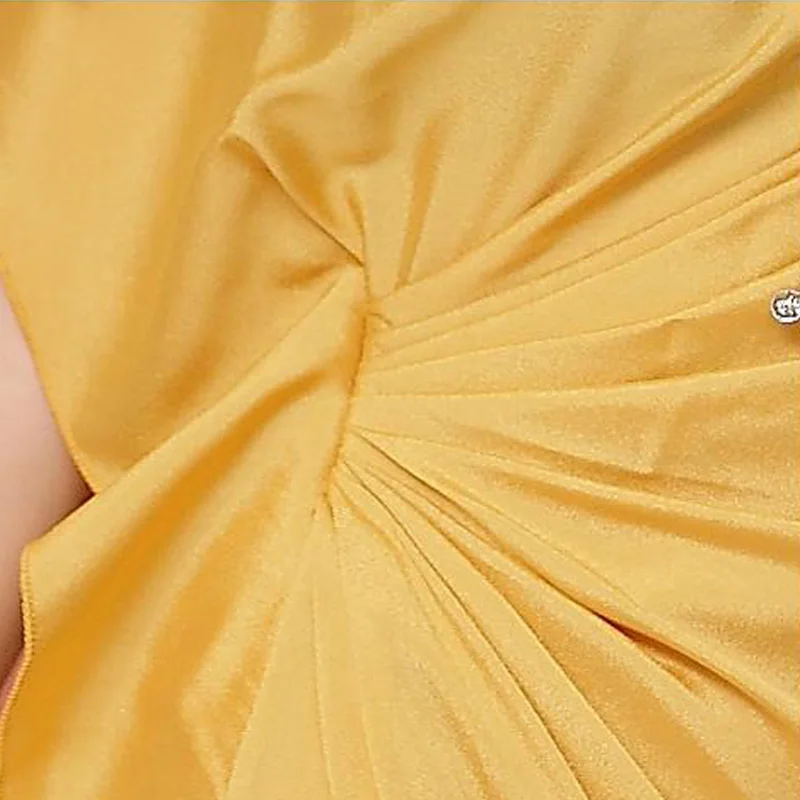 Женское летнее облегающее платье однотонное асимметричное плиссированное из