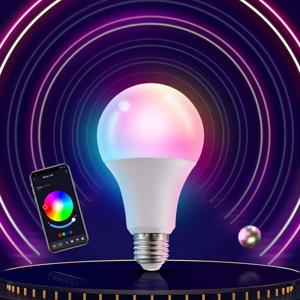 

Light Bulb IR control 10W Color Changing Light E27 RGB LED Bulb Dimmable Smart WiFi Alexa Compatible Tuya Smart Life APP
