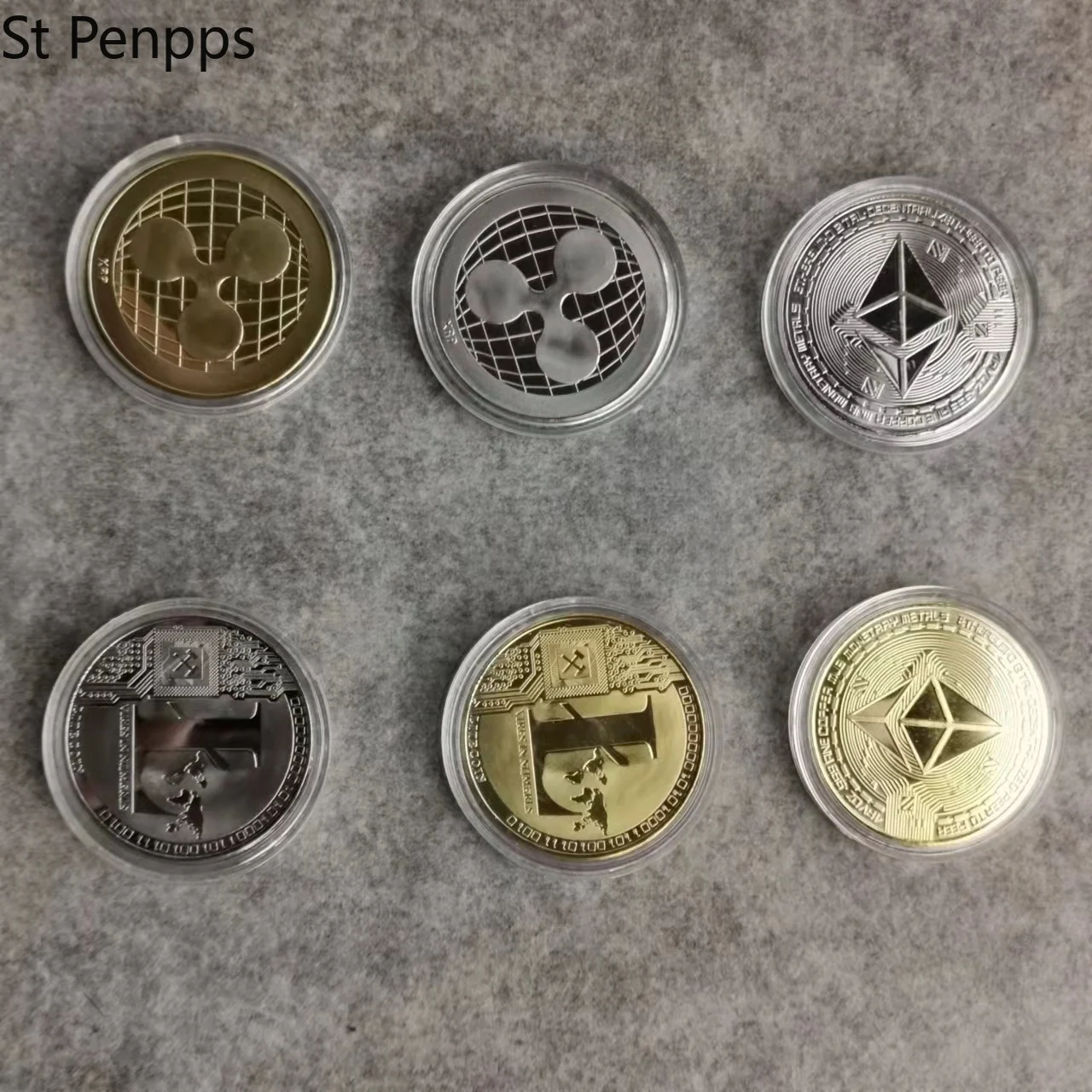 1 шт. монета с рисунком эфириума металлическая ETH художественная коллекция