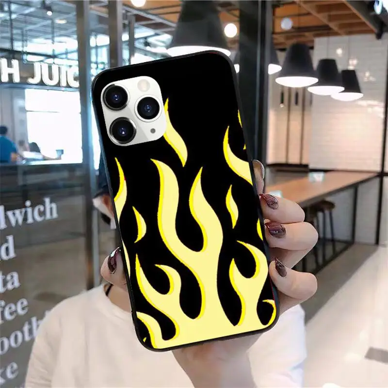 

Fashion Red Flames Fitted Phone Case for iPhone 11 12 pro XS MAX 8 7 6 6S Plus X 2020 XR Mini