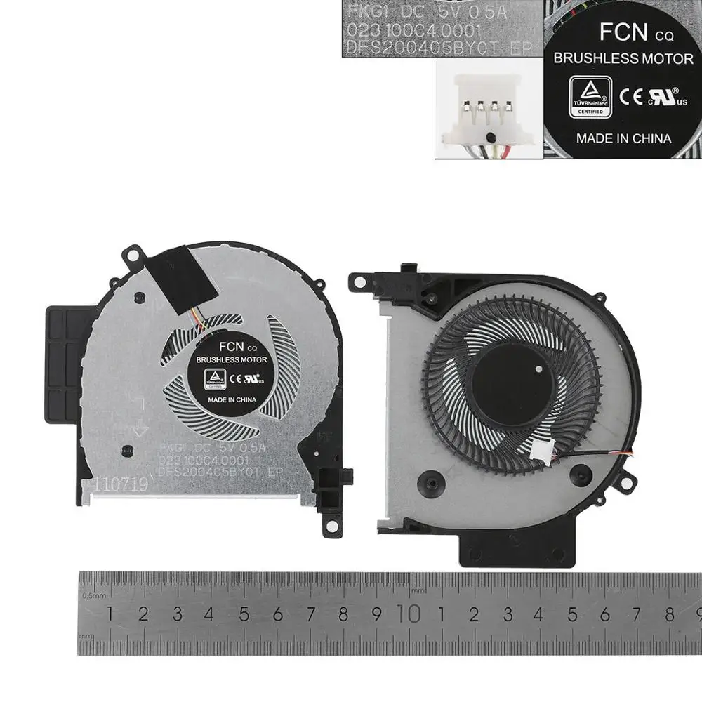 Новый ноутбук вентилятор охлаждения для HP Envy x360 15-cp 15-cn tpn-w134 (оригинал) PN:L23569-001 |
