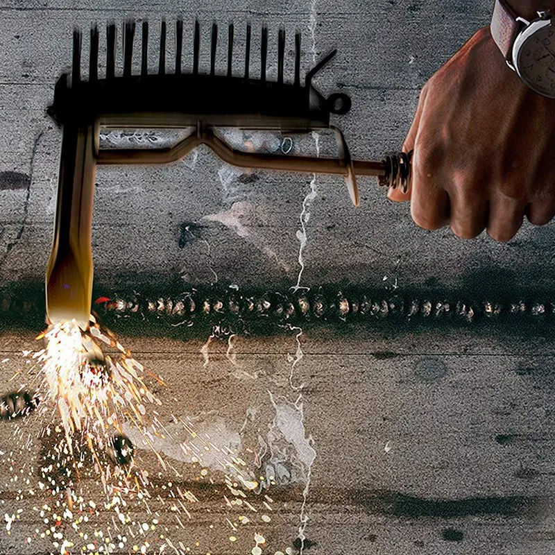 Шлаковый молоток щетка для сварки проводов. Дизайн 2 в 1 со съемной проволочной