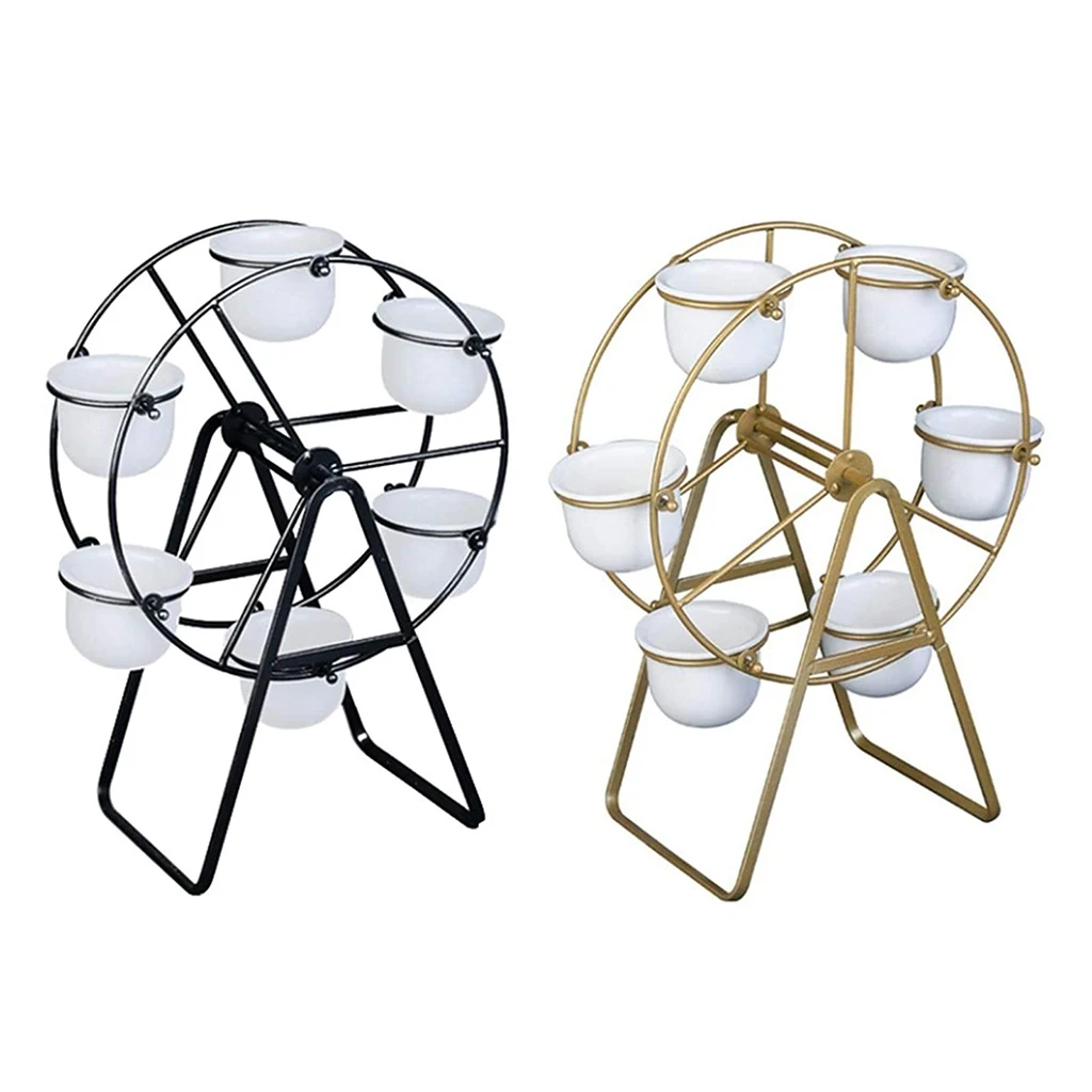 Подставки-держатели для цветочных горшков с 6 керамическими горшки