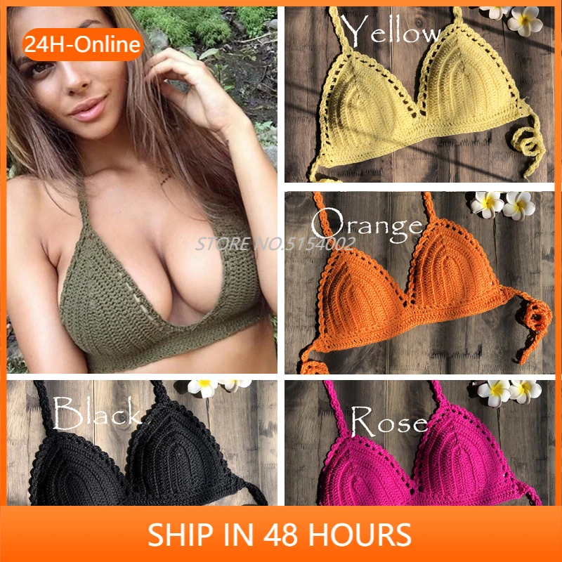 Цельные бикини купальник Mujer крючком красный верх купальника Knit Sexy Бикини Для