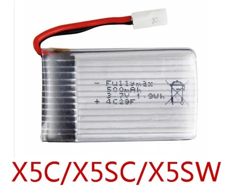 

3.7V 500mAh Battery for Syma X5C X5C-1 X5S X5SC X5SW X5SW-1 RC Drone