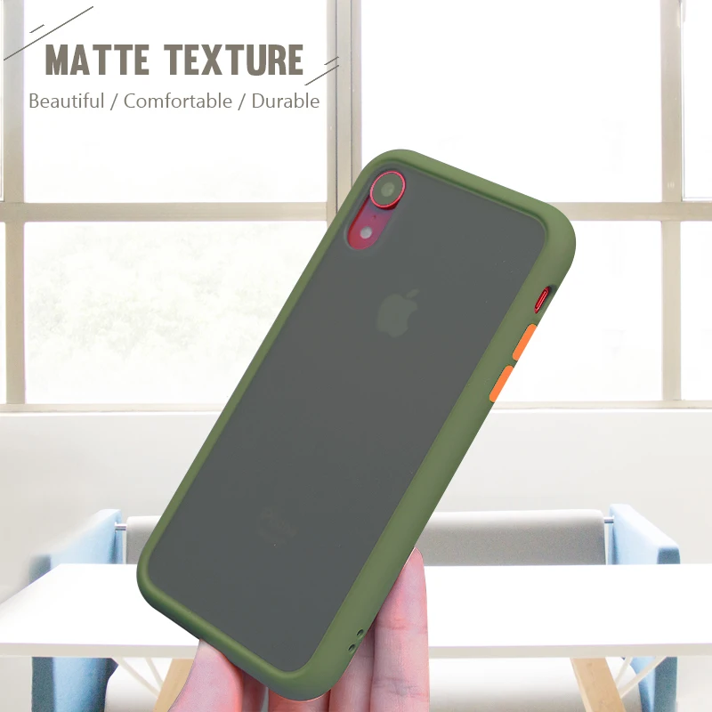 

NEW Shockproof Armor Case For iPhone 11 Pro Max 2019 6 6S 7 8 Plus Matte Transparent Hard Back Cover For iPhone XS Max XR X Case