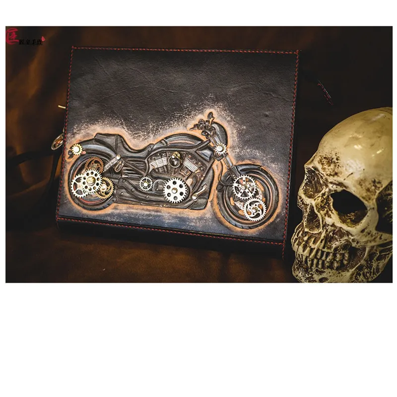 Мужская сумка ручной работы из растительного дубления кожаный кошелек клатч