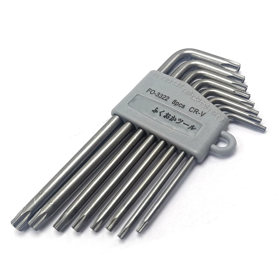 

Torx Star Key Set T9 T10 T15 T20 T25 T27 T30 T40, Mini Star Drive Hex Key Wrench ,H015