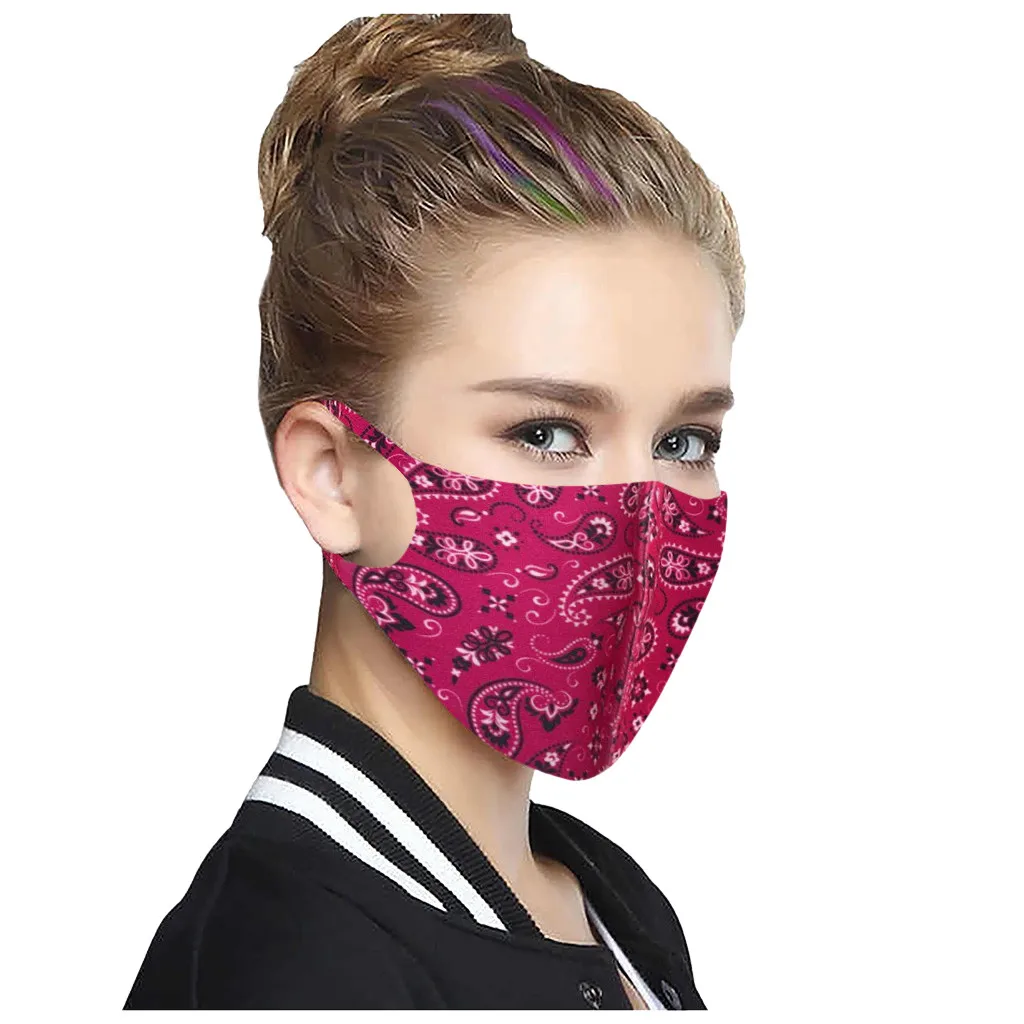 Многоцветная Защитная моющаяся маска для кожи с принтом ледяного шелка