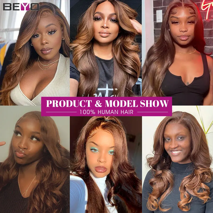 Дешевый парик с коричневыми волнистыми волосами плотности 180 перуанские волосы