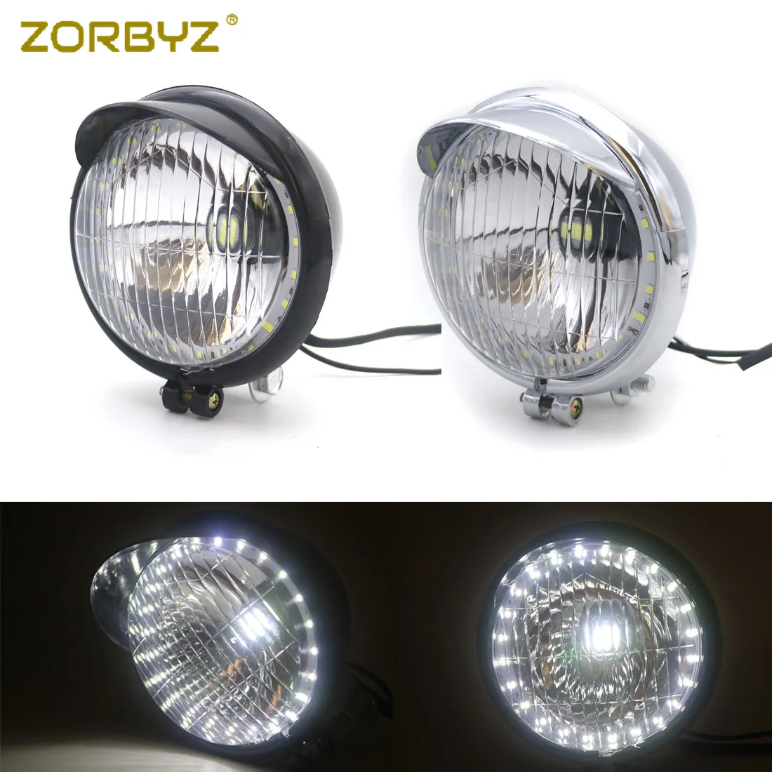 ZORBYZ 5 ''черный/хром ABS Светодиодный прожектор мигает Противотуманные фары
