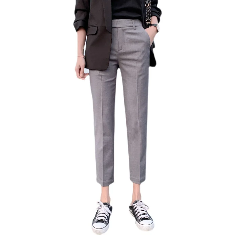 

Cigarette Pants Women's Cropped Pants Spring Professional Suit Pants Slim Casual Pants Skinny Formal Suit Pants