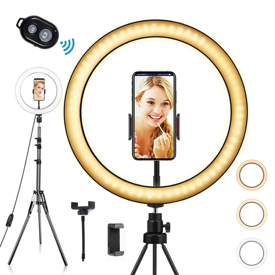

LED Selfie Ring Light Dimmable Fill Light Photography Light 6 Inch 10 Inch for Live Video Shooting Photography Wedding Makeup