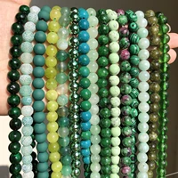 green natural stone beads peridot chalcedony malachite turquoises loose beads for bracelet neckalce jewelry diy making 4 12mm