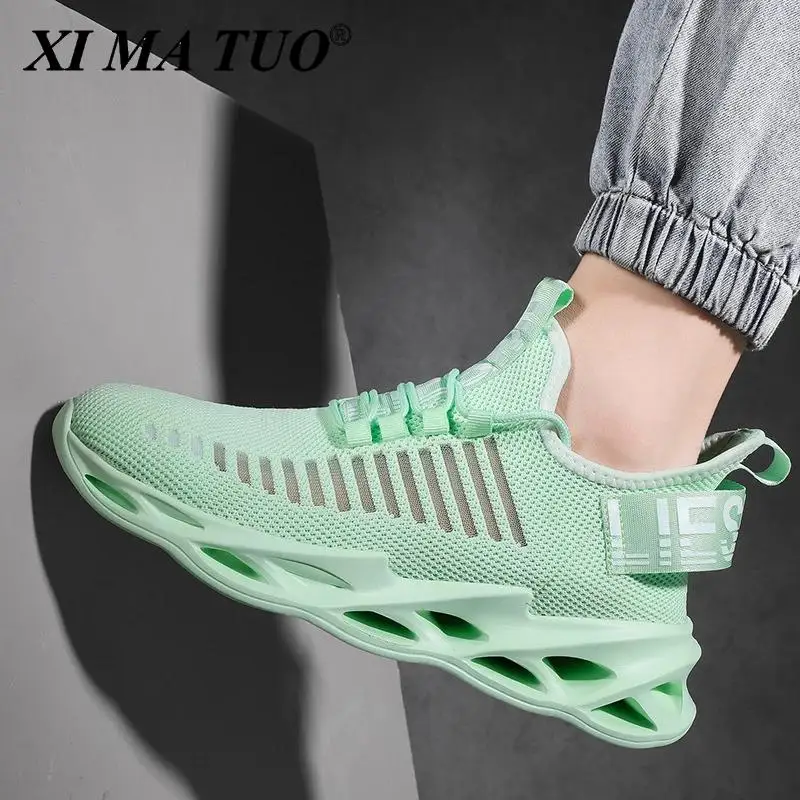 

Men Sneakers 2021 Fashion Comfortable Running Shoes Mesh Breathable Casual Outdoor Sports Shoes Female Gym Mens Shoes Size 39-46