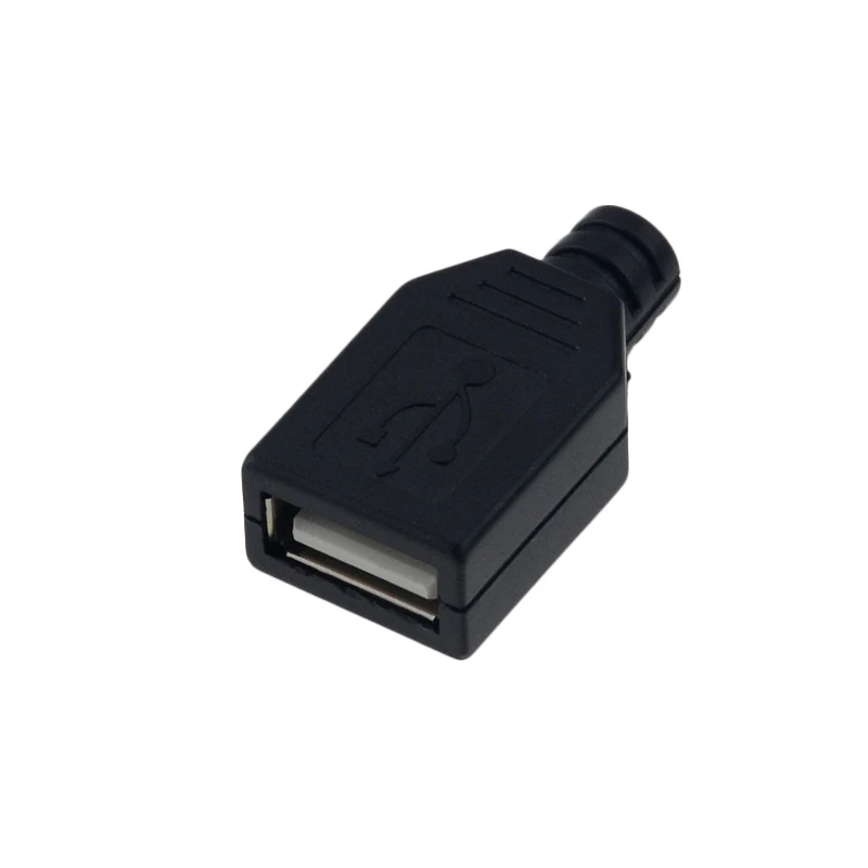 10 шт. 4-контактный разъем USB типа A с черной пластиковой крышкой | Обустройство дома