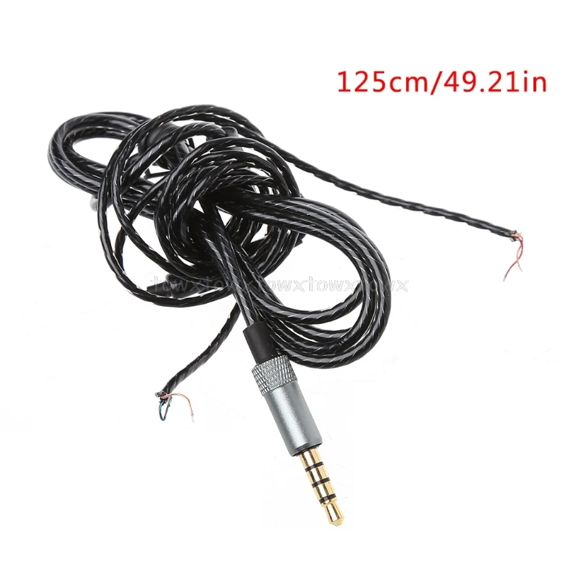 3.5mm 4pole Male Plug Jack DIY Replacement Headphone Audio Cable Maintenance Wire With MIC For Repair Upgrade Earphone | Электроника