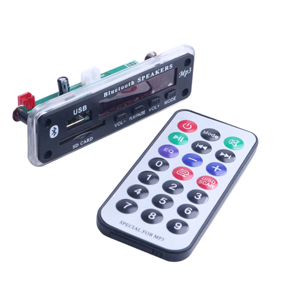 Беспроводной Bluetooth MP3 WAV WMA декодер плата аудио модуль Поддержка USB SD AUX FM радио
